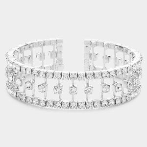 1 LEFT!! SHAEDA SILVER RHINESTONE BRACELET